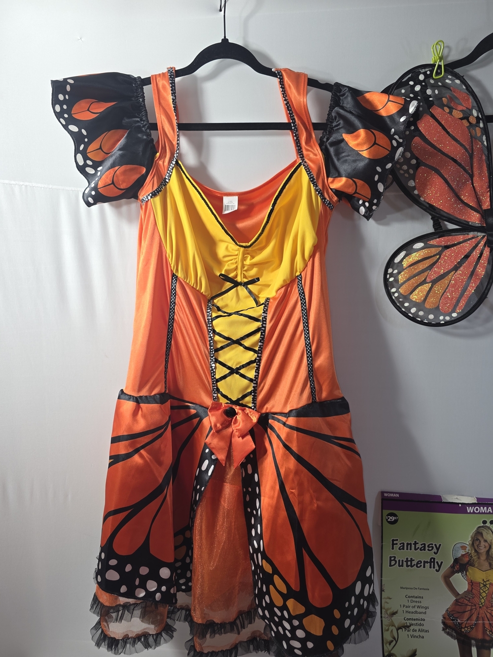 WOMEN'S Celebrate It Fantasy Butterfly Costume - Orange & Yellow - Picture 4 of 12